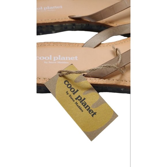 Steve Madden Cool Planet Flip Flop Womens Size 7.5 Tan Recycled Materials - Picture 8 of 8